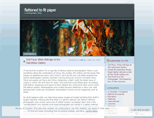 Tablet Screenshot of flattenedtofitpaper.wordpress.com