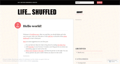 Desktop Screenshot of lifeshuffled.wordpress.com