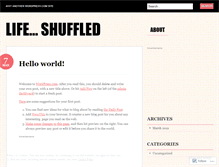 Tablet Screenshot of lifeshuffled.wordpress.com