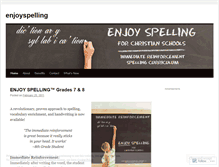 Tablet Screenshot of enjoyspelling.wordpress.com