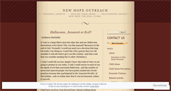 Desktop Screenshot of newhopeoutreach.wordpress.com