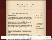 Tablet Screenshot of newhopeoutreach.wordpress.com
