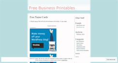 Desktop Screenshot of freebusinessprintables.wordpress.com