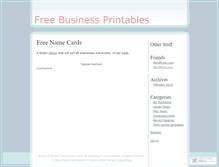 Tablet Screenshot of freebusinessprintables.wordpress.com