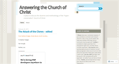 Desktop Screenshot of answeringchurchofchrist.wordpress.com