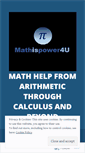 Mobile Screenshot of mathispower4u.wordpress.com