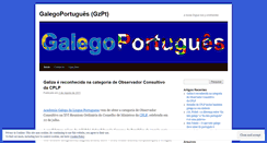 Desktop Screenshot of galegoportugues.wordpress.com