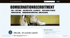 Desktop Screenshot of bombernationrecruitment.wordpress.com