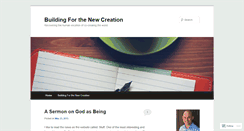 Desktop Screenshot of buildingthenewcreation.wordpress.com