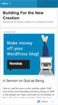 Mobile Screenshot of buildingthenewcreation.wordpress.com