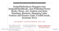 Desktop Screenshot of justpublished4you.wordpress.com