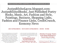 Tablet Screenshot of justpublished4you.wordpress.com