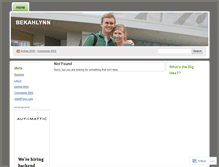 Tablet Screenshot of bekahlynn.wordpress.com