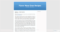 Desktop Screenshot of flavorwaveovenrecipes.wordpress.com