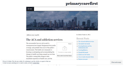 Desktop Screenshot of primarycarefirst.wordpress.com