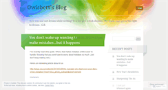 Desktop Screenshot of owlsbert.wordpress.com