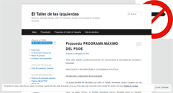 Desktop Screenshot of eltallerdelasizquierdas.wordpress.com