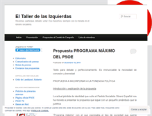 Tablet Screenshot of eltallerdelasizquierdas.wordpress.com