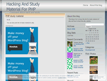 Tablet Screenshot of phphackers.wordpress.com