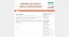 Desktop Screenshot of centrodeapoyolegalcomunitario.wordpress.com