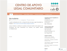 Tablet Screenshot of centrodeapoyolegalcomunitario.wordpress.com