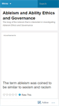 Mobile Screenshot of ableism.wordpress.com
