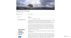 Desktop Screenshot of beatennotcrushed.wordpress.com