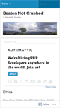 Mobile Screenshot of beatennotcrushed.wordpress.com