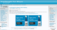 Desktop Screenshot of freethoughtfortwayne.wordpress.com