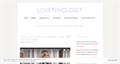 Desktop Screenshot of lovethycloset.wordpress.com