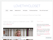 Tablet Screenshot of lovethycloset.wordpress.com