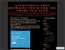 Tablet Screenshot of annonymousfreebrowsingtrick.wordpress.com