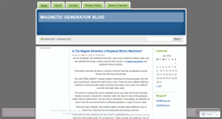 Desktop Screenshot of magneticgeneratorinfo.wordpress.com