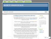 Tablet Screenshot of magneticgeneratorinfo.wordpress.com