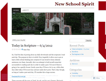 Tablet Screenshot of newschoolspirit.wordpress.com