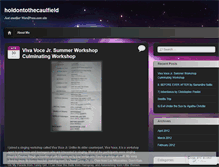Tablet Screenshot of holdontothecaulfield.wordpress.com