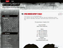 Tablet Screenshot of cheonsashop.wordpress.com