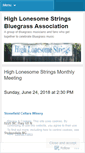 Mobile Screenshot of highlonesomestrings.wordpress.com