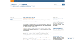 Desktop Screenshot of momsayskidssay.wordpress.com