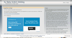 Desktop Screenshot of kybabyknits.wordpress.com
