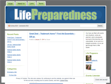 Tablet Screenshot of lifepreparedness.wordpress.com