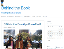 Tablet Screenshot of behindthebook.wordpress.com