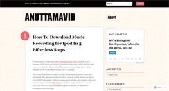 Desktop Screenshot of anuttamavid.wordpress.com