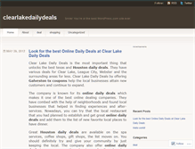 Tablet Screenshot of clearlakedailydeals.wordpress.com