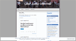 Desktop Screenshot of laborjusticecommittee.wordpress.com