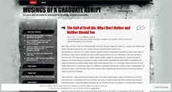 Desktop Screenshot of musingsofagraduateadrift.wordpress.com