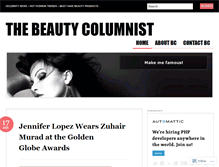 Tablet Screenshot of beautycolumnist.wordpress.com