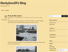 Tablet Screenshot of beckyboo29.wordpress.com