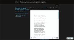 Desktop Screenshot of anonpoetry.wordpress.com