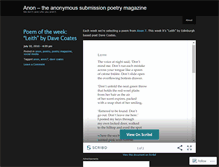 Tablet Screenshot of anonpoetry.wordpress.com